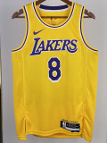 22-23 LAKERS BRYANT #8 Yellow Top Quality Hot Pressing NBA Jersey(圆领)