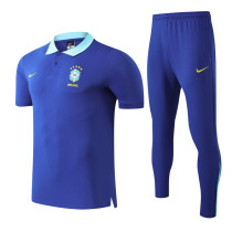 25-26 Brazil Fancy blue Polo Tracksuit