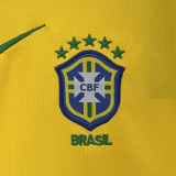 2004 Brazil Home Kids Retro Soccer Jersey