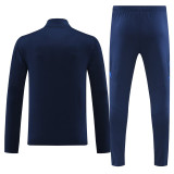 24-25 Italy Royal Blue Kids Half Pull Tracksuit (童装)(半拉链)
