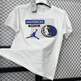 T199 Dallas Mavericks Jordan White High Quality Casual T-Shirt