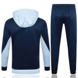24-25 France Light blue Hoodie Jacket Tracksuit #F587