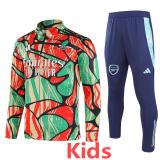 24-25 ARS Green red Kids Half Pull Tracksuit (童装半拉链)(涂鸦)