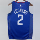 22-23 Clippers LEONARD #2 Blue Top Quality Hot Pressing NBA Jersey