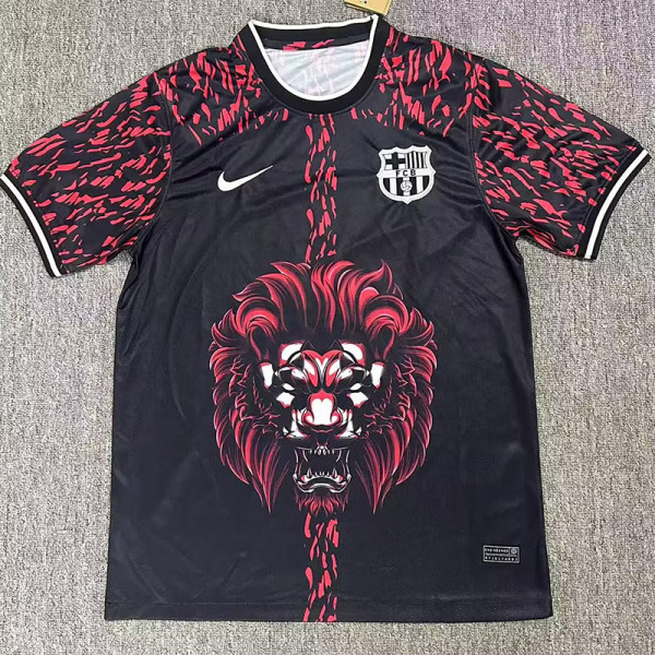 24-25 BAR Red Black Special Edition Fans Training Shirts *狮头