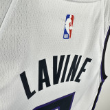 23-24 Kings LAVINE #8 White Top Quality Hot Pressing NBA Jersey