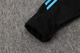 24-25 Argentina Black Hoodie Half Pull Tracksuit #F593半拉连帽