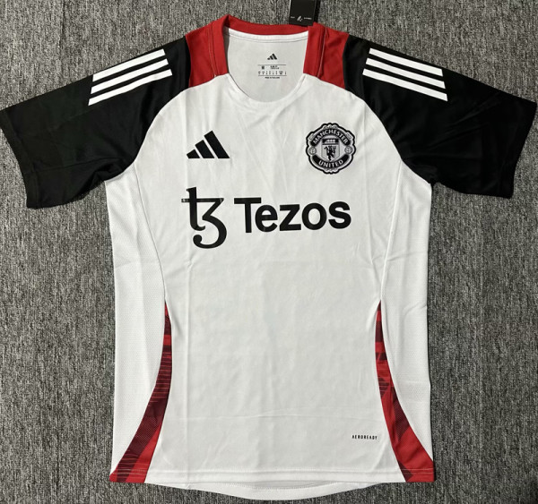 25-26 Man Utd White Black Fans Training shirts