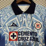 23-24 Cruz Azul Grey Blue Special Edition Fans Soccer Jersey