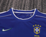1998 Brazil Away Kids Retro Soccer Jersey
