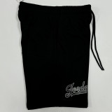 M19 Jordan Black Pure Cotton Fabric Casual Short Pants