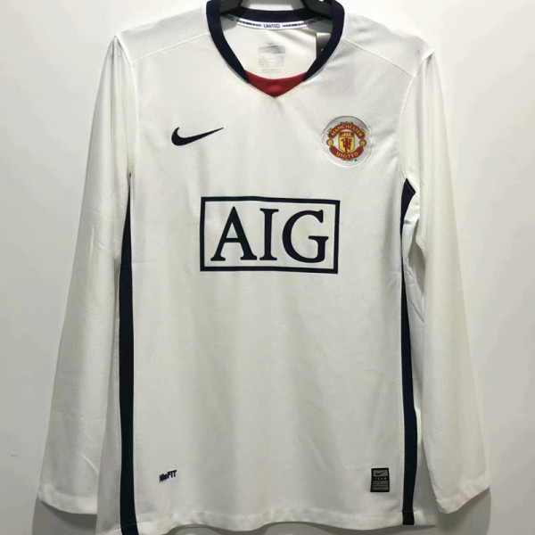 2008-2009 Man Utd Away Long Sleeve Retro Soccer Jersey (长袖)