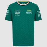 2024 F1 Aston  Alonso #14 Green T-Shirts Racing Suit(圆领-带号码)