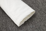 24-25 White Hooded Windbreaker Fabric Cotton Coat #G262光板