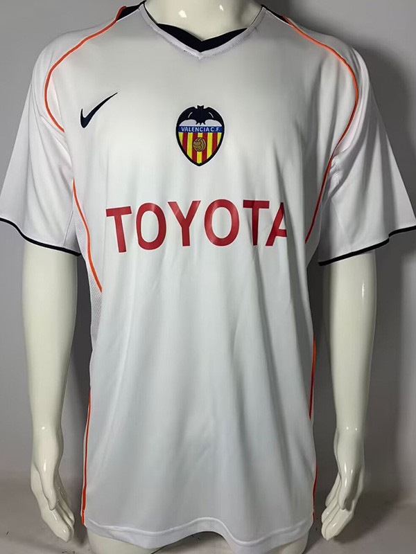 2004-2005 Valencia Home Retro Soccer Jersey