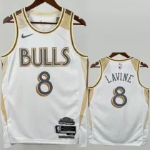 24-25 BULLS LAVINE #8 White City Edition Top Quality Hot Pressing NBA Jersey