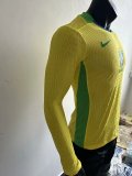 25-26 Brazil W Home Long Sleeve Player Version Soccer Jersey (长袖球员)(带星)
