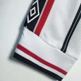 1998 Man Utd White Long Sleeve Retro Soccer Jersey (长袖)