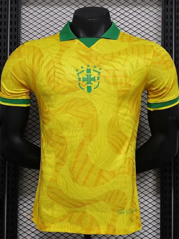 24-25 Brazil Comma Yellow Special Edition Player Version Soccer Jersey