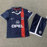 2001-2002 PSG Home Kids Retro Soccer Jersey