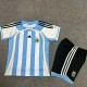 2006 Argentina Home Kids Retro Soccer Jersey