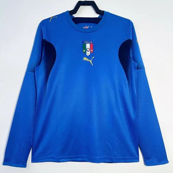 2006 Italy Home Long Sleeve Retro Soccer Jersey (长袖)