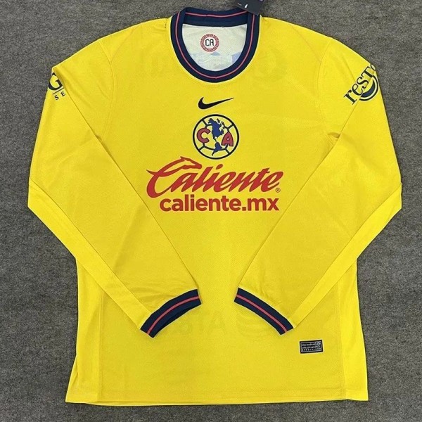 24-25 Club America Home Long Sleeve Soccer Jersey (长袖)