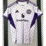 25-26 Man Utd White Purple Special Edition Fans Soccer Jersey