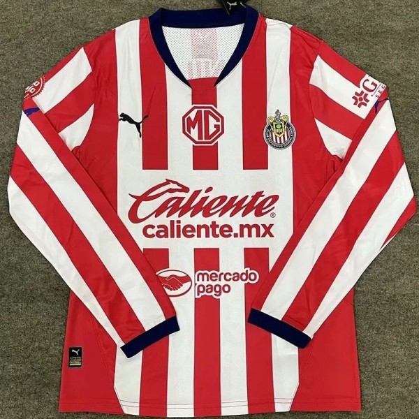 24-25 Chivas Home Long Sleeve Soccer Jersey (长袖)