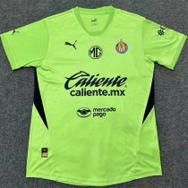 24-25 Chivas Fluorescent Green Goalkeeper Soccer Jersey