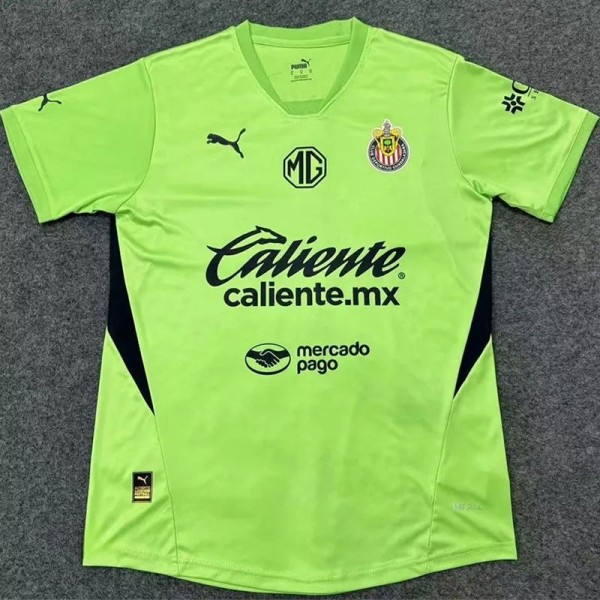 24-25 Chivas Fluorescent Green Goalkeeper Soccer Jersey
