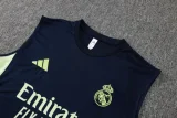 2025-26 Real Madrid Royal blue Tank top and shorts suit #D2562