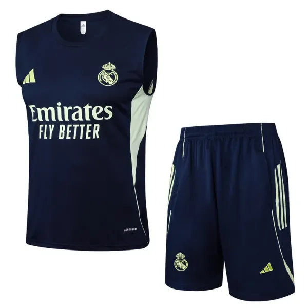 2025-26 Real Madrid Royal blue Tank top and shorts suit #D2562