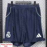 2025-26 Real Madrid Away Player Version Shorts Pants (球员短裤)