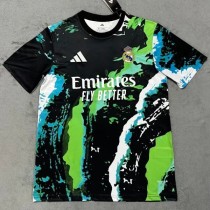 2025-26 Real Madrid Black Green Special Edition Fans Training Shirts