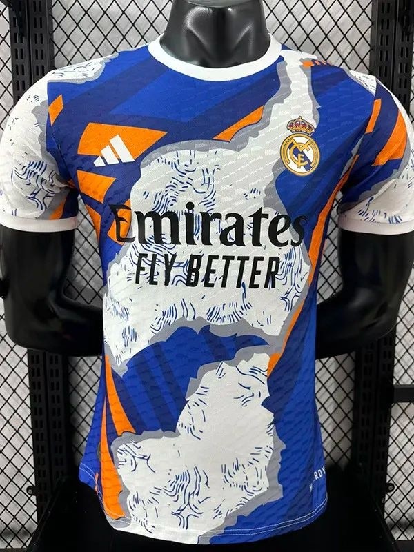 2025/26 Real Madrid Special Edition Blue White Player Version Training Shirts