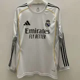 Real Madrid  Home Long Sleeve Soccer Jersey (长袖) 2025/26