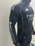 2025-26 Real Madrid  Away Long Sleeve Player Version Soccer Jersey (长袖球员