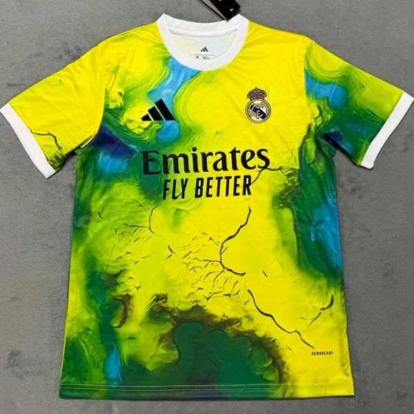 2025-26 Real Madrid  Yellow Special Edition Fans Training Shirts