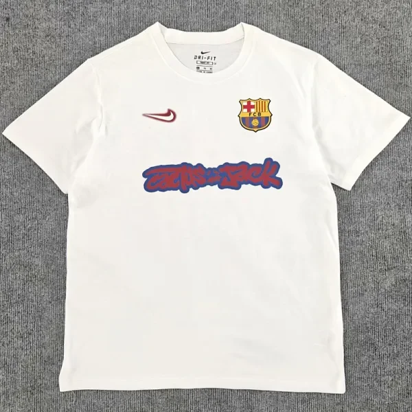 25-26 Barcelona White High Quality Casual T-Shirt