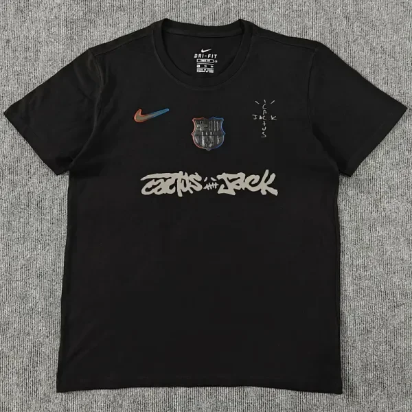 25-26 Barcelona Black High Quality Casual T-Shirt （圆领）