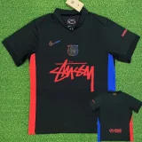 2024-25 Barcelona Away Print Personalized AD Fans Soccer Jersey