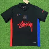 2024-25 Barcelona Away Print Personalized AD Fans Soccer Jersey