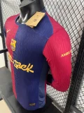 2024-25 Barcelona  Home Long Sleeve Player Version Soccer Jersey (Cactus Jack)(长袖球员)