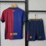 2024-25 Barcelona Home Kids Soccer Jersey (Cactus Jack)