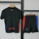 2024-25 Barcelona Away Kids Soccer Jersey (Cactus Jack)