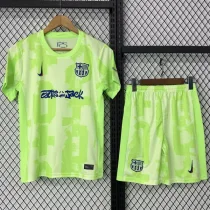 2024-25 Barcelona Third Kids Soccer Jersey (Cactus Jack)