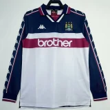 1997-1998 Man City Away Long Sleeve Retro Soccer Jersey (长袖)