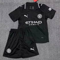 25-26 Man City Black Kids Soccer Jersey