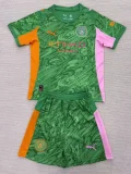 25-26 Man City Green Goalkeeper Kids Soccer Jersey